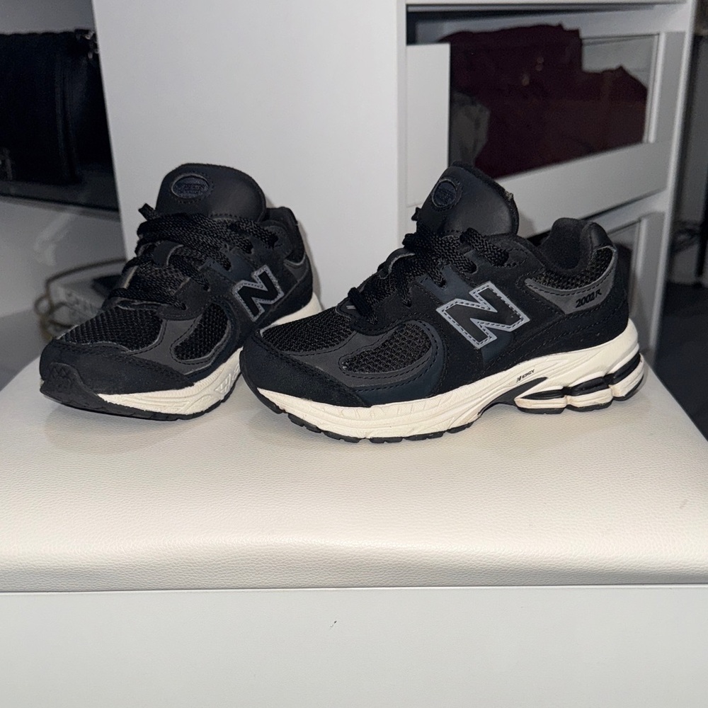 New Balance Kids Black and White Sneakers
